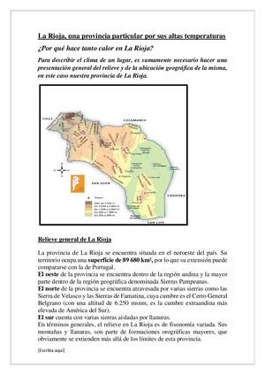 La Rioja Una Provincia Particular Por Sus Altas Temperaturas