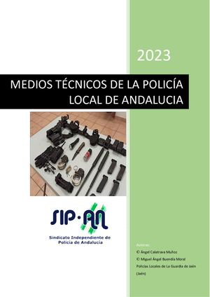 13-23 MEDIOS TÉCNICOS DE LA POLICÍA LOCAL DE ANDALUCÍA