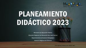 Planeamiento Didáctico 2023