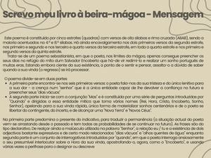 Screvo Meu Livro à Beira Mágoa Mensagem (1)
