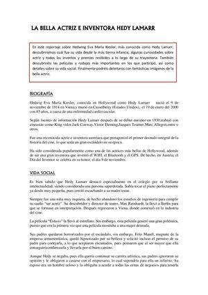 La Bella Actriz E Inventora Hedy Lamarr 2