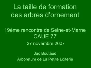 (ARBO-19)-Taille de formation