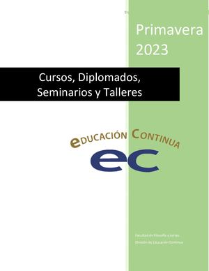 Actividades Académicas Primavera 2023 DEC FFyL
