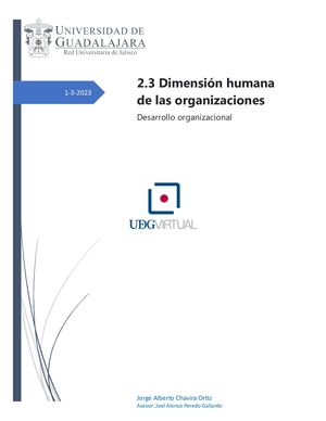 2.3 Dimensión humana de las organizaciones