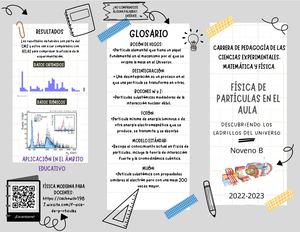 Tríptico - Física de Partículas en el Aula