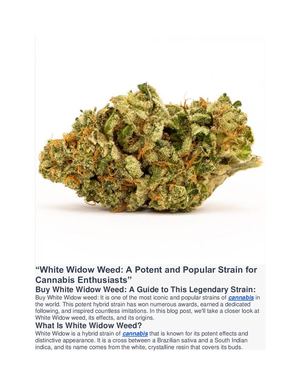 White Widow Weed C
