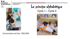 Principe Alphabétique Cycle 1 2023