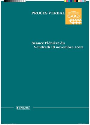 Séance plénière 18/11/2022
