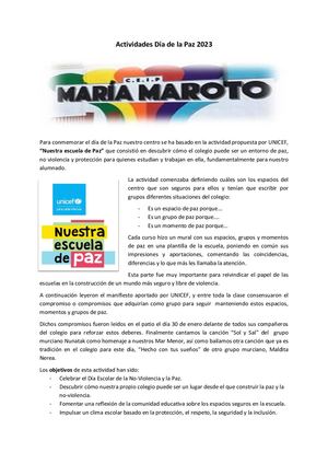 Actividades Día De La Paz 23