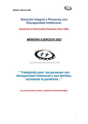 Adisciv 2022 Memoria Actividades