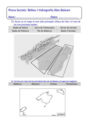 Prova Socials Relleu De Mallorca