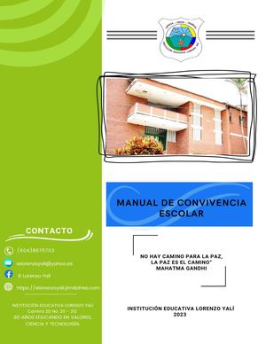 Manual De Convivencia Escolar 2023