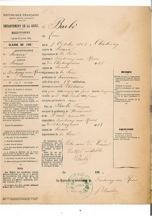 AMFAR NUM Recensement militaire 1883 de Fontenay-aux-Roses