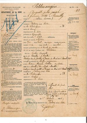 AMFAR NUM Recensement militaire 1901 de Fontenay-aux-Roses