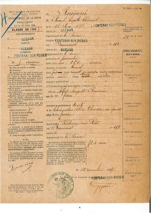 AMFAR NUM Recensement militaire 1903 de Fontenay-aux-Roses