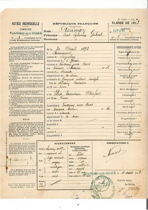 AMFAR NUM Recensement militaire 1913 de Fontenay-aux-Roses