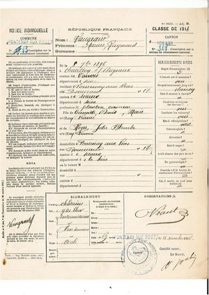AMFAR NUM Recensement militaire 1916 de Fontenay-aux-Roses