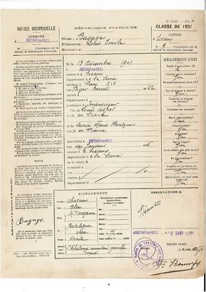 AMFAR NUM Recensement militaire 1921 de Fontenay-aux-Roses
