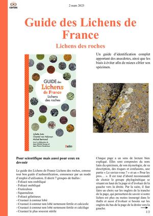 Guide Des Lichens De France Lichens Des Roches