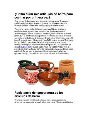 Cómo Curar Mis Artículos De Barro Para Cocinar Por Primera Vez