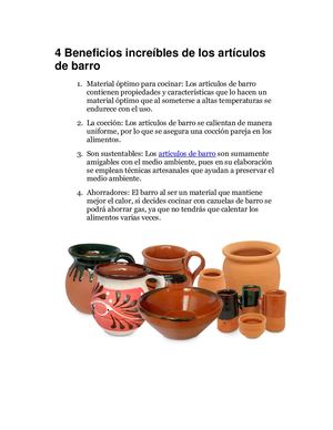 4 Beneficios Increíbles De Los Artículos De Barro