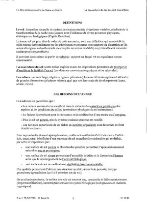 (ARBO-15) -Couverture sols-Pied arbre-Notes