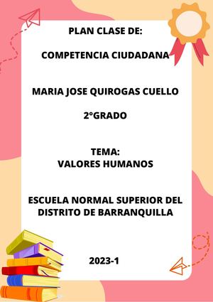 Plan Clase De Comptencia Ciudadana