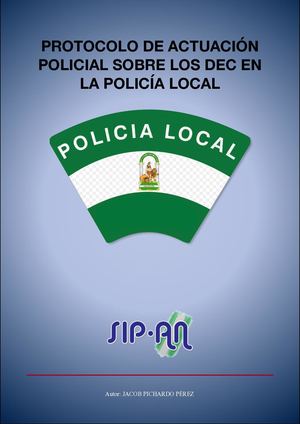 15-23 PROTOCOLO DE ACTUACIÓN POLICIAL SOBRE LOS DEC EN  LA POLICÍA LOCAL