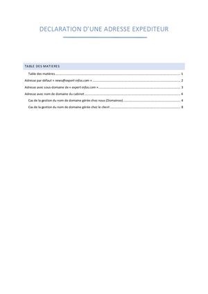 Déclarer Une Adresse Spécifique Expéditeur