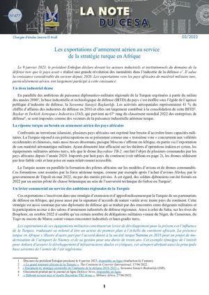LA NOTE DU CESA N°477