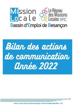Bilan Communication 2022