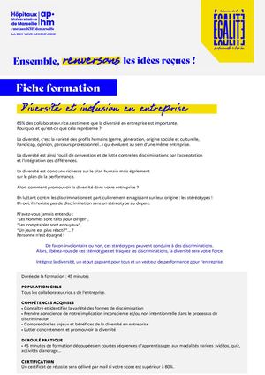 Formation Diversité Et Inclusion En Entreprise