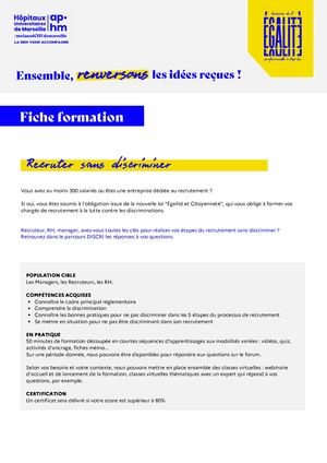 Formation Recruter Sans Discriminer