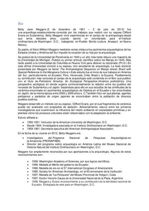 Bio Betty Jane Meggers