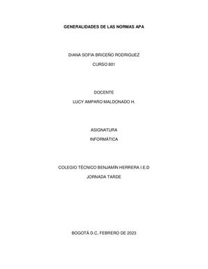 Generalidades De Las Normas Apa Diana Briceño