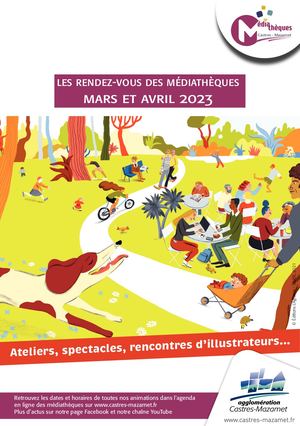 Mars-avril 2023, les rendez-vous du réseau des médiathèques de l'agglomération Castres-Mazamet