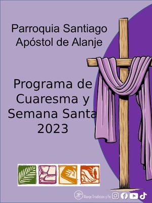 Programa De Cuaresma Y Semana Santa Alanje 2023