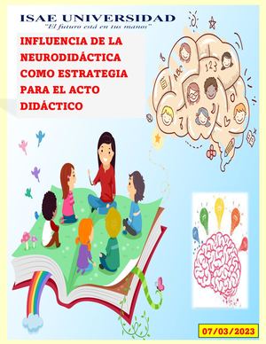 Influencia De La Neurodidáctica Como Estrategia Para El Acto Didáctico