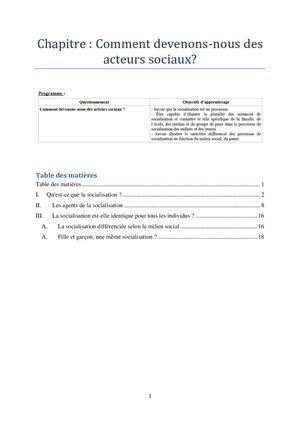 2023 Socialisation Seconde Partie 1 Et Partie 2