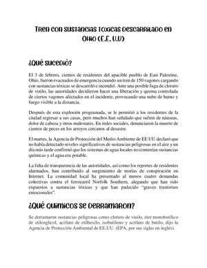 Cloruro De Vinilo E Incidente De E E U U