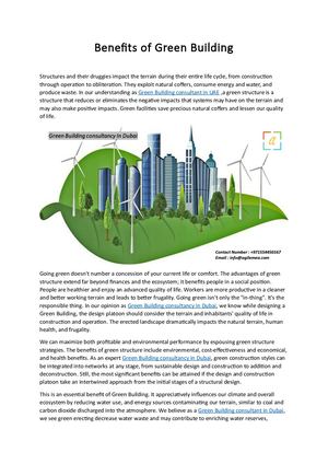 Calaméo - Benefits Of Green Building