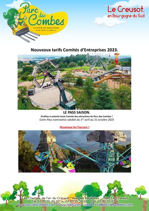 Le Parc des Combes - Tarifs CE/CSE 2023