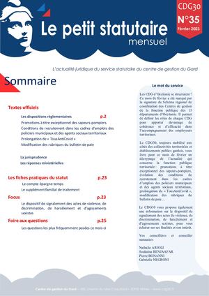 Le Petit Statutaire Février 2023