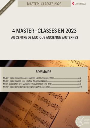 Calaméo - Master Classes 2023
