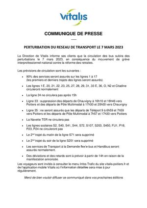 Perturbations Vitalis 7 mars