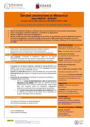 Programme Rennes Du2 07 2022