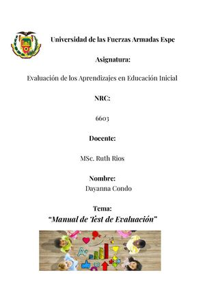 Manual De Test De Evaluación Condo Dayanna