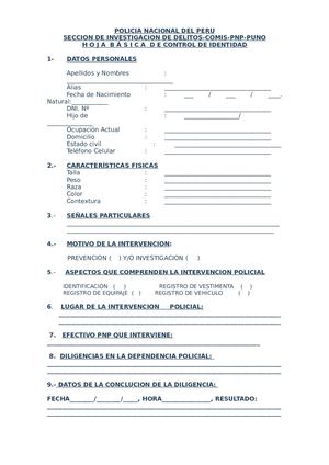 Modelo HOJA BASICA DE CONTROL DE IDENTIDAD - Jorge Franco Armaza Deza