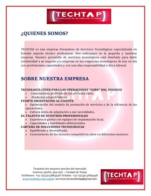 Carta De Presentación Techtap