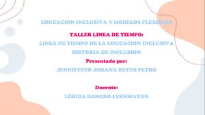 Linea De Tiempo Educacion Inclusiva
